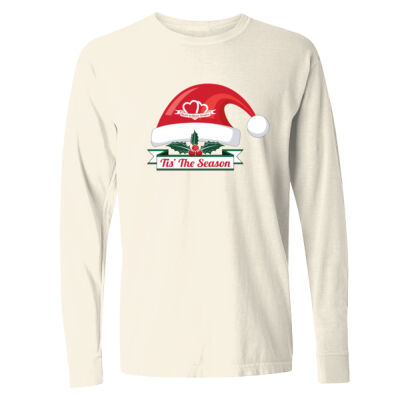 Santa Hat HtoHH - Garment-Dyed Heavyweight Long Sleeve T-Shirt Thumbnail