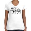 Women's Fine Jersey V-Neck Tee Thumbnail