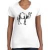 Women's Fine Jersey V-Neck Tee Thumbnail