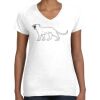Women's Fine Jersey V-Neck Tee Thumbnail