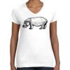 Women's Fine Jersey V-Neck Tee Thumbnail