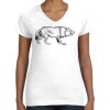 Women's Fine Jersey V-Neck Tee Thumbnail
