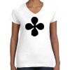 Women's Fine Jersey V-Neck Tee Thumbnail