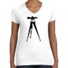 Women's Fine Jersey V-Neck Tee Thumbnail