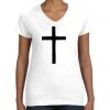 Women's Fine Jersey V-Neck Tee Thumbnail