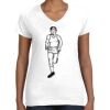 Women's Fine Jersey V-Neck Tee Thumbnail