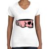 Women's Fine Jersey V-Neck Tee Thumbnail